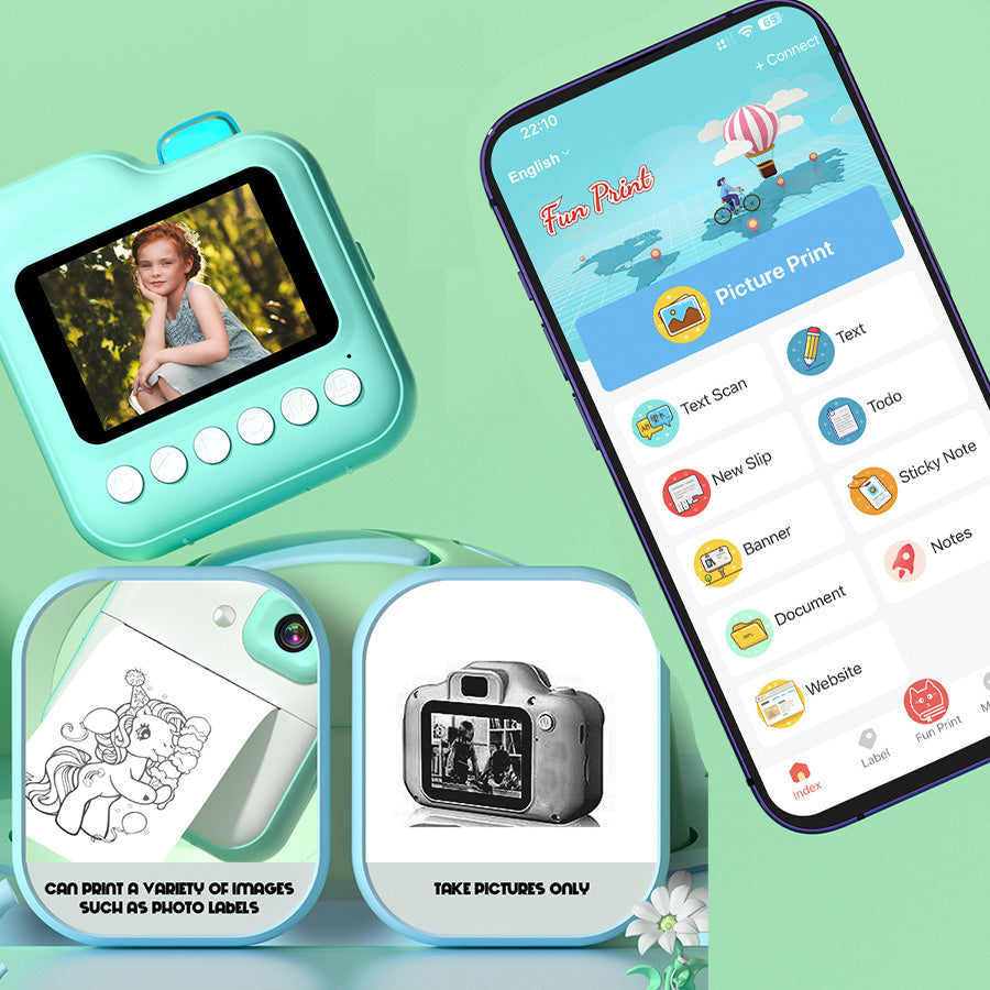 Kid Camera Instant Print | Mini Printer with camera